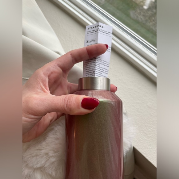 Starbucks Jewel Lid 2-tone Sparkle Iridescent Water Bottle, NWOT and Unused - Picture 9 of 12